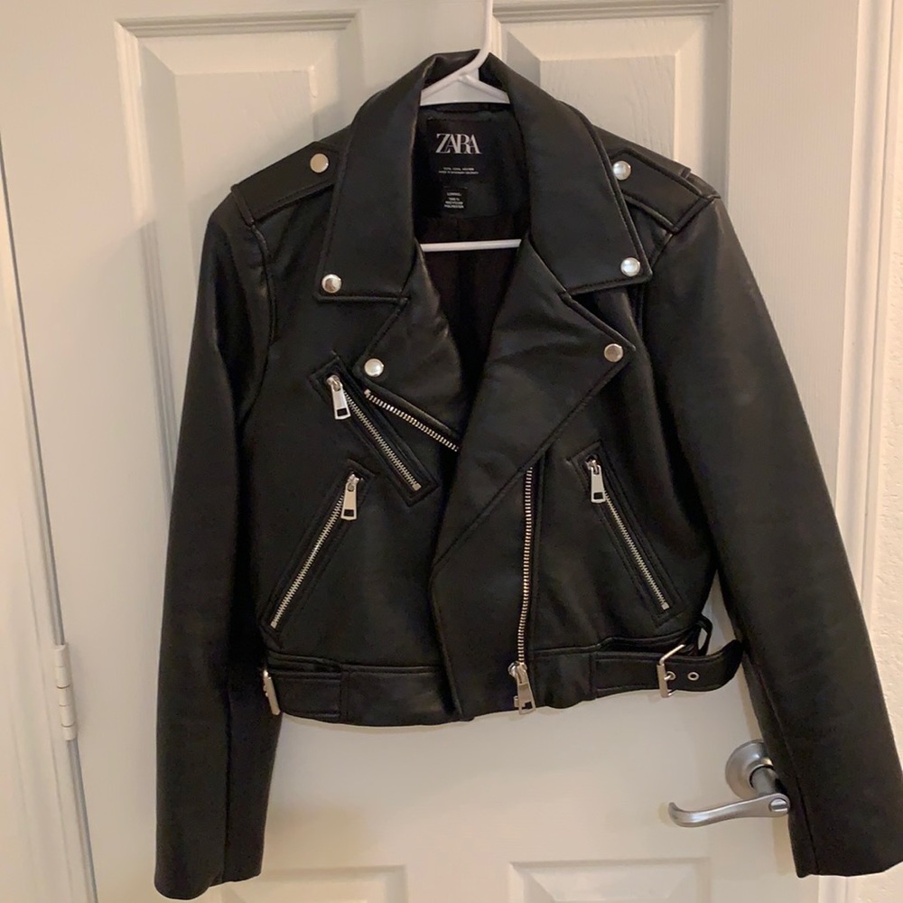 Zara faux leather jacket